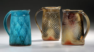 Iris' turquoise and shino pitchers