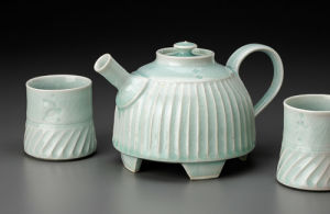 Celadon Teapot And Cups