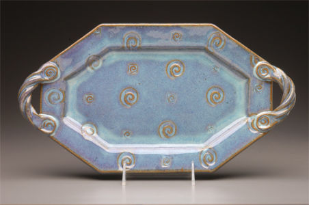  Octagonal Platter in Seafoam 