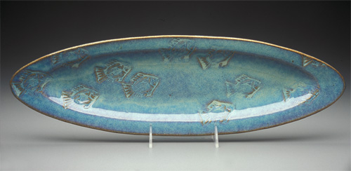 Medium Ellipse Platter in Seafoam 